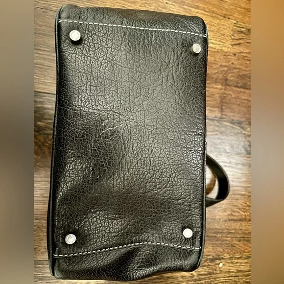 kate spade Black Leather Satchel with Silver Hardware - Picture 2 of 9